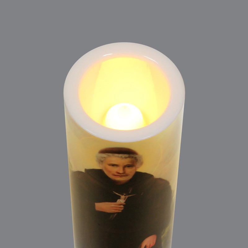 THE SAINTS COLLECTION St Peregrine, LED Flameless Devotional Prayer Candle