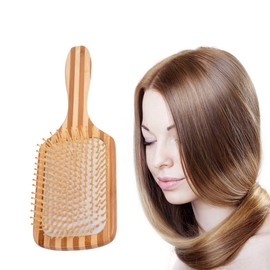 Air Cushioned Hair Brush Snag Free Wooden Hairbrush Anti Static Massage Hair Comb Beauty SPA Bamboo Comb for Women Men Hair Loss Curly Wavy Dry Long Thick and Damaged Hair