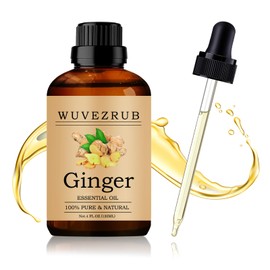 Wuvezrub Ginger Essential Oil 120ML - 100% Pure and Natural Oils for Aromatherapy Diffuser - 4 Fl Oz/Ginger