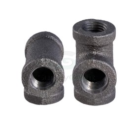 Supply Giant CNUF0400 High Pressure Black Malleable Tee Fitting with Female Threaded Connections, 2"