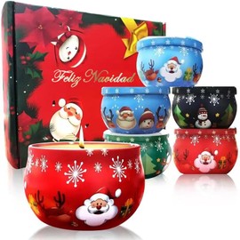 Velas Aromaticas Regalo Navidad 6PCS Velas Navideas Decorativas Vela de cera de soja Aroma 2.2 Onzas, Ardor de larga Duracin, para Navidad, San...    