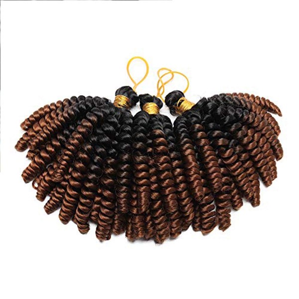 SEGO 3 Bundles Hair Bundles Extensions Braids Afro Kinky Mambo Hair Extensions Closure Crochet Weaving Black to Reddish Brown