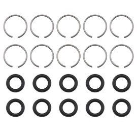 ECSiNG 10 Sets of Impact Wrench Retaining Rings Spanner Ring Replacement Ring Clamp with O-Ring Compatible with 3/8 Inch Impact Wrenches