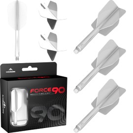 Mission Force 90 Slim White Dart Flights Medium