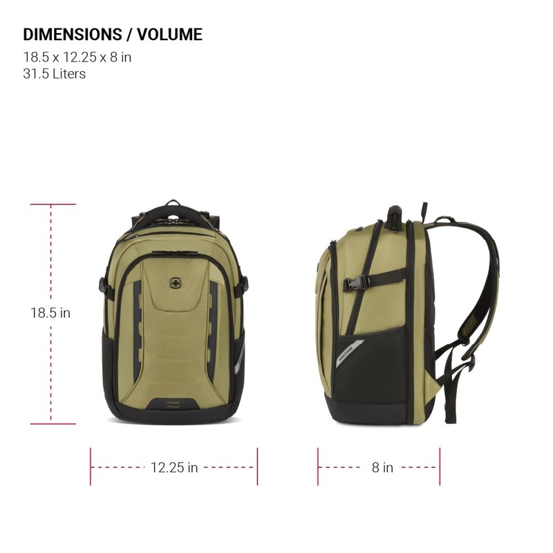 SwissGear Travel Tech Pro Laptop Backpack – Fits Laptops up