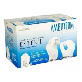 Ambiderm Guante Estéril De Látex Bajo En Polvo 100pz