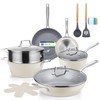 PekGema Ceramic Cookware Set Nonstick, 16 Pcs Pots and Pans
