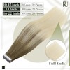 RUNATURE Tape Extensions Real Hair Ombre Blonde Balayage 45 cm