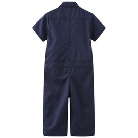 Kids Coveralls for Boys Girls, Baby Mechanic Boiler Suit Costume Jumpsuit Navy 4T