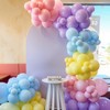 Pastel Balloons, 50pcs Pink Blue Yellow Balloons, Matte White Macaron