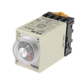 uxcell 24VAC 10S 8 Terminals Range Adjustable Delay Timer Time Relay AH3-3 with Base