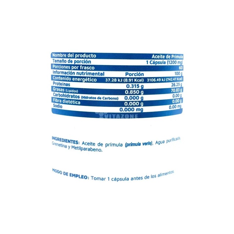 Aceite De Prímula 60 Cápsulas Vidanat