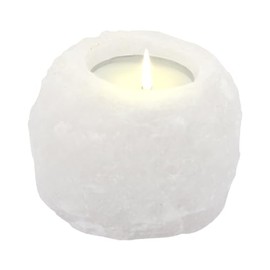 Himalaya Salt Dreams 4041678003050 Salt Crystal Tea Light Holder. Approx. 400g. White.