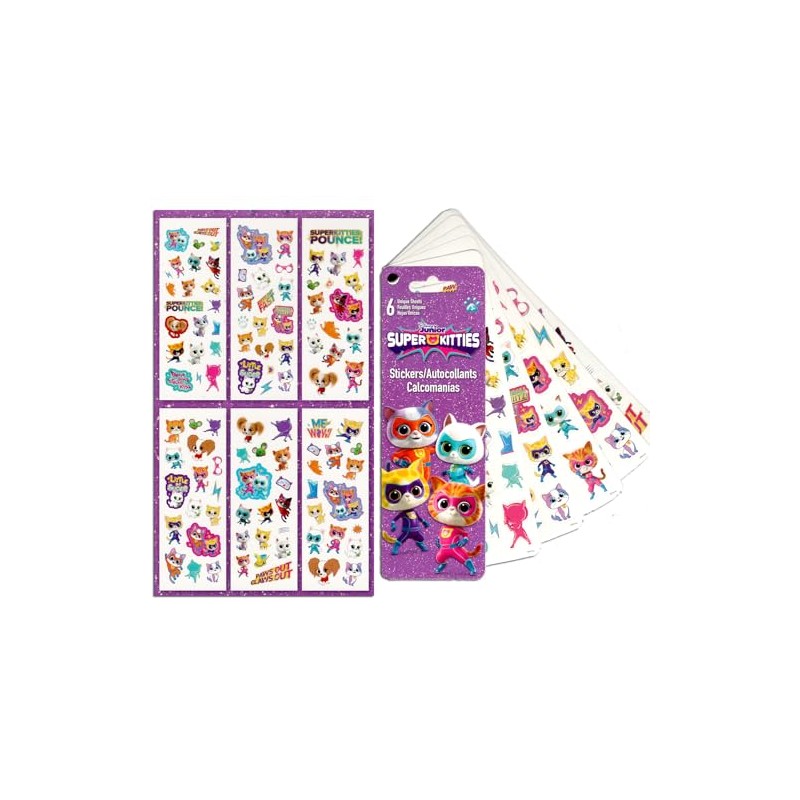 Super Kitties Coloring Book and Sticker Set for Kids
