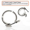 Elifecenter 3.5 Inch Exhaust V band Clamp T304 Stainless Steel