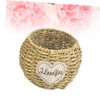 LABRIMP Collapsible Willow Basket Rustic Wicker Flower Planter Decorative Rattan