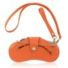 Soft Leather Sunglasses Bag Pouch Slim Glasses Case Holder Glasses