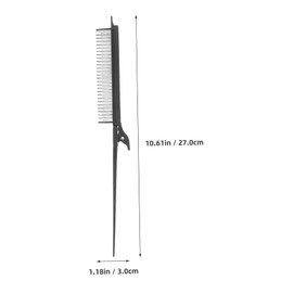 minkissy Rat Tail Teasing Clip Comb Hair Highlighting Comb Stylists Rat Tail Comb Fine Tooth Comb Hairdressing Comb Teasing Comb