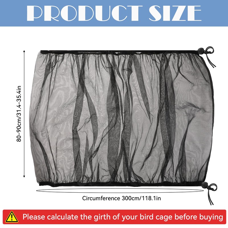 Trinkrittey Large Bird Cage Seed Catcher 31 x 118 inches