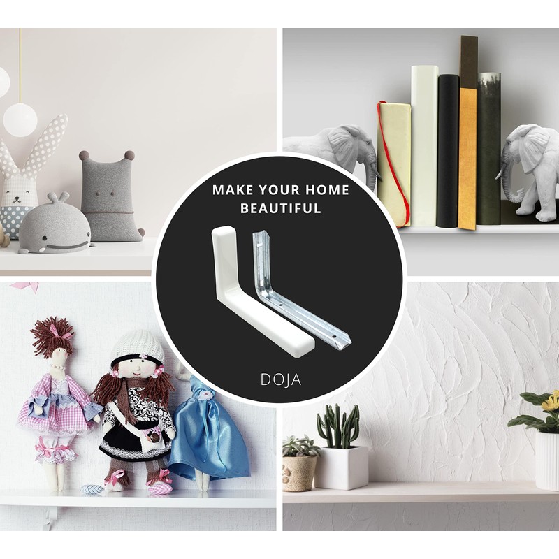 DOJA Barcelona Shelf Bracket for Shelf Board 4 Plastic Covered