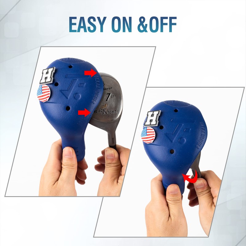 FRANKTECH Golf Head Covers, EVA Plastic Golf Club Covers for