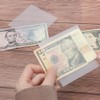 12 Sheets Frosted PP Small Cash Envelope 3.15x3.5 Inch Zipless