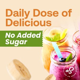 Dr. Smoothie 100% Crushed Banana – No Added Sugar, Made with Real Fruits/Fruit Juice – Vegan, No Artificial Colors or Flavors – Rich & Creamy Sweetness of Perfectly Ripe Bananas – 46 oz Bottle