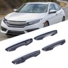 8pcs Smart Exterior Door Handle Cover Trim Carbon Fiber Style