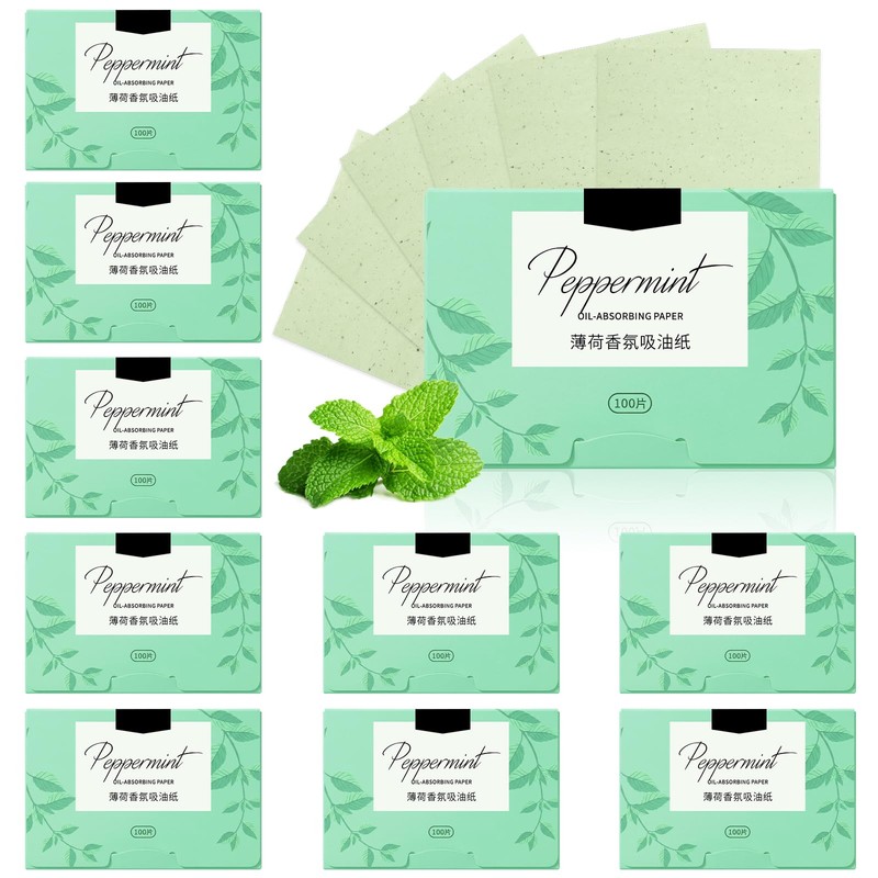 1000PCS Papel Absorbente de Aceite Facial (Menta)