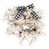 Artificial Flower Wreath White Dogwood Hanging Wreath Welcome Wreath DIY