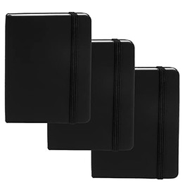 Simply Genius (3 Pack) Mini 3.7” x 5.7" A6 Leatherette Journals to Write in, Faux Leather Journal Notebook for Travel, 124pg Ruled with 5" Inner Pocket