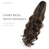 24 Inch Claw Clip Ponytail Extension, Chocolate Brown