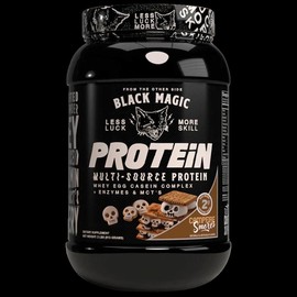 Black Magic Multi-Source Protein - Whey, Egg, Casein Complex with Enzymes & MCT's Keto, Low Sugar Pre/Post Workout (25 servings) Healthcare Milk - Flavor: Blueberry Muffin