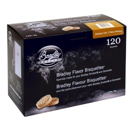 Bradley Smoker Bisquettes for Grilling and BBQ, Hickory Wood Blend, 120 Pack