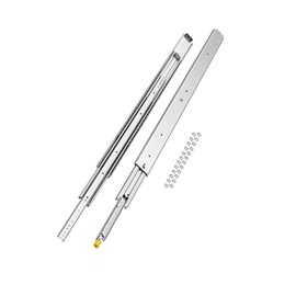VEVOR Heavy Duty Drawer Slides, 1 Pair 48inch Locking Drawer Slides, 500lbs Load Capacity, Side Mount Ball Bearing Drawer Glides, Full Extension Industrial Locking Rail