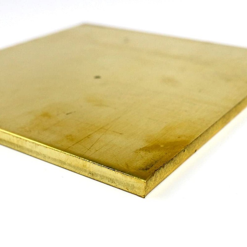 260 Brass Sheet, Unpolished (Mill) Finish, H02 Temper, ASTM B36,