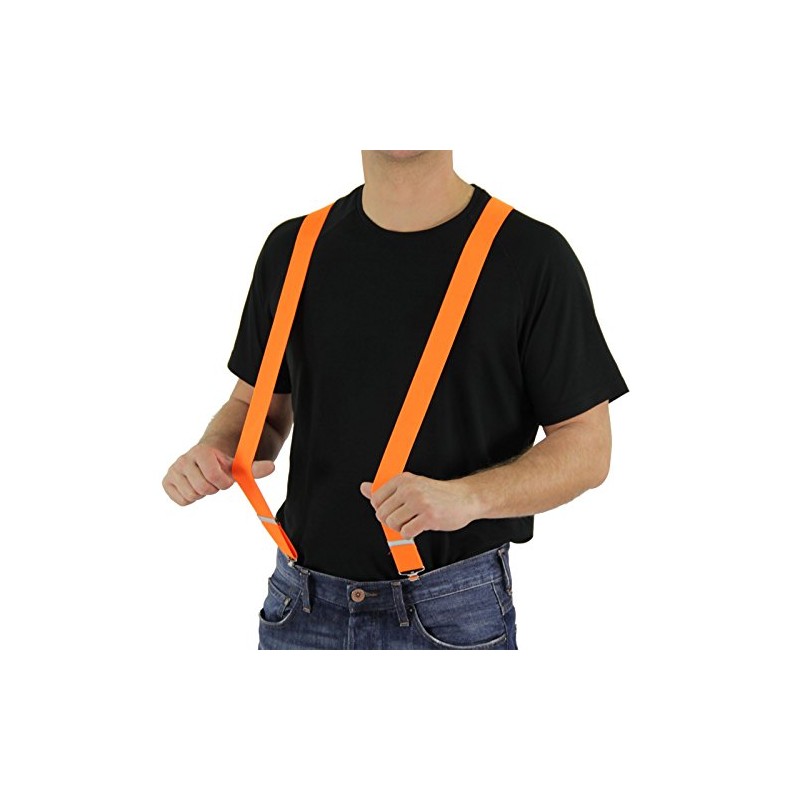 Foxxeo Orange Braces for Men and Women for 80s Theme