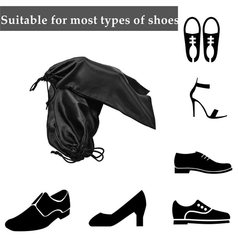 GONGKANGYUAN 10 Pack Shoe Bags for Travel Satin Fabric Shoe