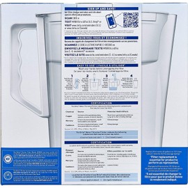 Brita Water Pitcher, Slim, 5 Cup Capacity, Includes One Advanced Filter-White, Size