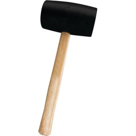 Rubber Mallet Hammer for Paving Slabs with Wooden Shaft Durable and Long Strong Non Marking Easy Grip Perfect for Tillers Builders Bricklayers Size 25cm
