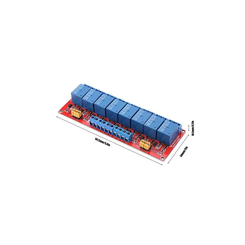 Keenso 8 Channel Optocoupler Relay Module, 5V/12V/24V 8 Channel Relay