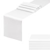 HMQIANG 6 Pack White Table Runners, Satin Table Runner 12x108