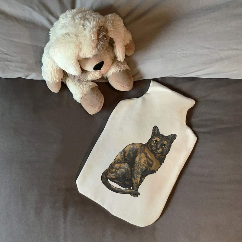 'Tortoiseshell Cat' Hot Water Bottle Cover (HW00026560)
