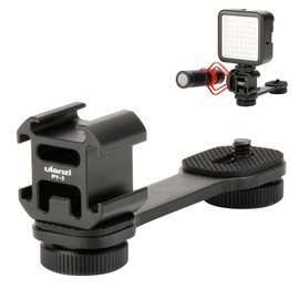 ULANZI PT-3 Osmo Mobile 4 Triple Cold Shoe Mount Adapter Vlog Video Microphone Extension Rod for Zhiyun Smooth 4 DJI Osmo Pocket Osmo Mobile 3 Feiyutech Vimble 2 3-Axis Gimbal Accessories