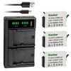 Kastar 3-Pack Battery and LTD2 USB Charger Compatible with GoPro