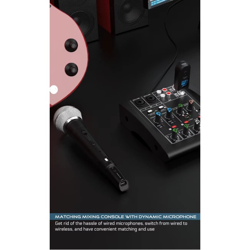 Loudstar Acoustics UHF Wireless Audio Transmitter and Receiver System, 6.35mm