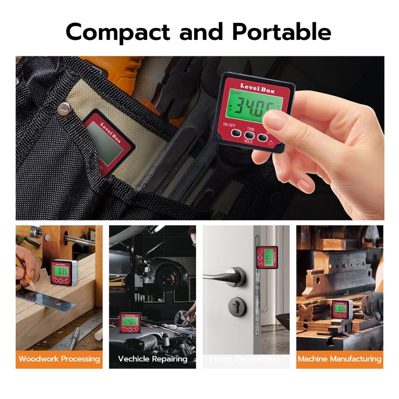 Mcbazel Digital LCD Protractor Inclinometer