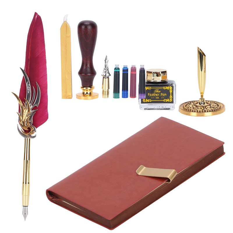 Dip Calligraphy Pen Set Feather Ink Sac Fountain Pen Gift