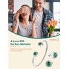 Supcare Emerald Stud Earrings for Women - Viking Design with