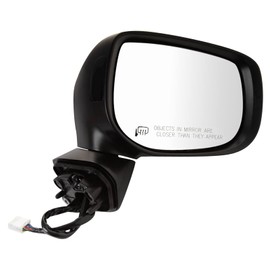 TRQ Passenger Side Mirror Assembly Power Heated Blind Spot Foldaway Paint to Match Compatible with 2019-2020 Subaru Forester